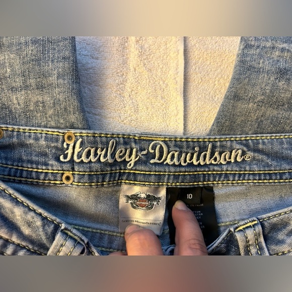 Harley-Davidson Bling Women's Blue Jeans - Picture 4 of 8